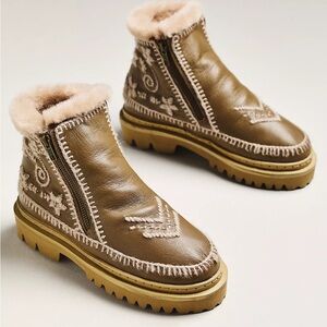 $260! Laidback London Setsu 3.0 Paisley Otter Leather Boots EU 38/ US 8 NWOT